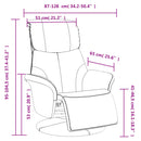 vidaXL fekete műbőr dönthető fotel lábtartóval