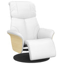 vidaXL fehér műbőr dönthető fotel lábtartóval