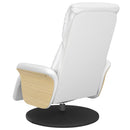 vidaXL fehér műbőr dönthető fotel lábtartóval