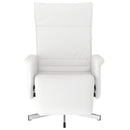 vidaXL fehér műbőr dönthető fotel lábtartóval