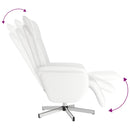 vidaXL fehér műbőr dönthető masszázsfotel lábtartóval