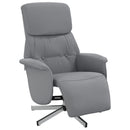 vidaXL világosszürke szövet dönthető fotel lábtartóval