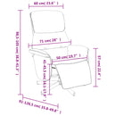 vidaXL világossárga szövet dönthető fotel lábtartóval
