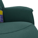 vidaXL sötétzöld szövet dönthető masszázsfotel lábtartóval