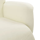 vidaXL krémszínű bársony dönthető fotel lábtartóval