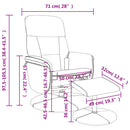 vidaXL világosszürke bársony dönthető masszázsfotel lábtartóval