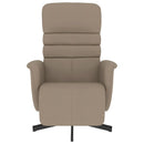 vidaXL kávészínű műbőr dönthető fotel lábtartóval