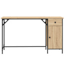 vidaXL sonoma tölgy szerelt fa számítógépasztal 131 x 48 x 75 cm