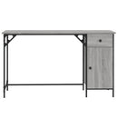 vidaXL szürke sonoma szerelt fa számítógépasztal 131 x 48 x 75 cm
