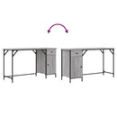 vidaXL szürke sonoma szerelt fa számítógépasztal 131 x 48 x 75 cm