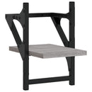vidaXL 2 db szürke sonoma színű fali polc rúddal 20 x 25 x 30 cm