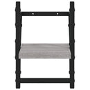 vidaXL 2 db szürke sonoma színű fali polc rúddal 20 x 25 x 30 cm