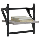 vidaXL 2 db szürke sonoma színű fali polc rúddal 30 x 25 x 30 cm