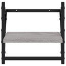 vidaXL 2 db szürke sonoma színű fali polc rúddal 30 x 25 x 30 cm
