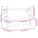 vidaXL 2 db fekete falipolc rúddal 40 x 25 x 30 cm