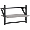 vidaXL 2 db szürke sonoma színű falipolc rúddal 40 x 25 x 30 cm