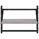 vidaXL 2 db szürke sonoma színű falipolc rúddal 40 x 25 x 30 cm