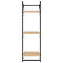 vidaXL 2 db 3 szintes sonoma tölgy színű falipolc rúddal 30x25x100 cm