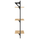 vidaXL 2 db 3 szintes sonoma tölgy színű falipolc rúddal 30x25x100 cm