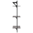 vidaXL 2 db 3 szintes szürke sonoma fali polc rúddal 30 x 25 x 100 cm