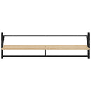 vidaXL 6 részes sonoma tölgy színű szerelt fa fali polc szett rúddal