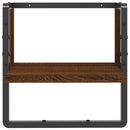 vidaXL barna tölgyszínű fali polc rúddal 30x25x30 cm