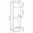 vidaXL 3 szintes sonoma tölgy színű szerelt fa fali polc 30x25x100 cm