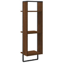 vidaXL 3 szintes barna tölgy színű szerelt fa fali polc 30x25x100 cm