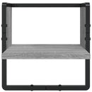 vidaXL 4 részes szürke sonoma színű szerelt fa falipolcszett rúddal