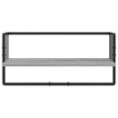 vidaXL 4 részes szürke sonoma színű szerelt fa falipolcszett rúddal