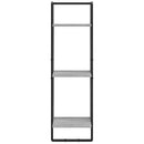 vidaXL 6 részes szürke sonoma színű szerelt fa falipolcszett rúddal