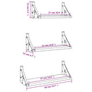 vidaXL 3 részes sonoma tölgy színű szerelt fa fali polc szett