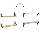 vidaXL 2 db sonoma tölgy fali polc 60 x 15 x 15,5 cm