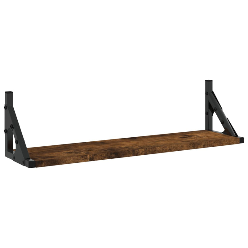 vidaXL 2 db füstölt tölgy színű fali polc 60 x 15 x 15,5 cm
