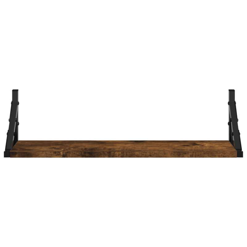 vidaXL 2 db füstölt tölgy színű fali polc 60 x 15 x 15,5 cm