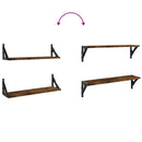 vidaXL 2 db füstölt tölgy színű fali polc 60 x 15 x 15,5 cm