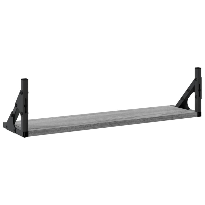 vidaXL 2 db szürke sonoma színű fali polc 60 x 15 x 15,5 cm