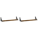 vidaXL 2 db füstös tölgy színű szerelt fa fali polc 80 x 15 x 15,5 cm