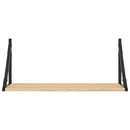 vidaXL 2 db sonoma tölgy színű szerelt fa fali polc 60 x 25 x 25,5 cm