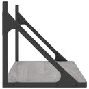 vidaXL 2 db szürke sonoma színű szerelt fa fali polc 60 x 25 x 25,5 cm