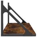 vidaXL 2 db füstös tölgy színű szerelt fa fali polc 80 x 25 x 25,5 cm