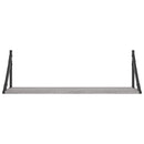 vidaXL 2 db szürke sonoma színű szerelt fa fali polc 80 x 25 x 25,5 cm