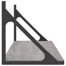 vidaXL 2 db szürke sonoma színű szerelt fa fali polc 80 x 25 x 25,5 cm