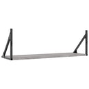 vidaXL 2 db szürke sonoma színű szerelt fa fali polc 80 x 25 x 25,5 cm