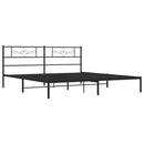 vidaXL fekete fém ágykeret fejtámlával 193 x 203 cm