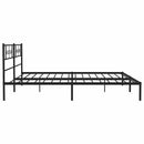 vidaXL fekete fém ágykeret fejtámlával 193 x 203 cm