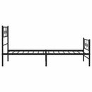 vidaXL fekete fém ágykeret fej- és lábtámlával 100 x 190 cm
