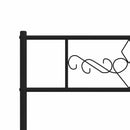vidaXL fekete fém ágykeret fej- és lábtámlával 100 x 200 cm