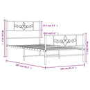 vidaXL fekete fém ágykeret fej- és lábtámlával 100 x 200 cm