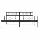 vidaXL fekete fém ágykeret fej- és lábtámlával 183 x 213 cm